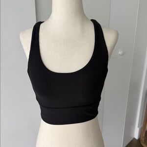 lululemon athletica Black Ribbed Scoop Sports Bralette